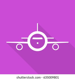 plane aircraft line vector icon