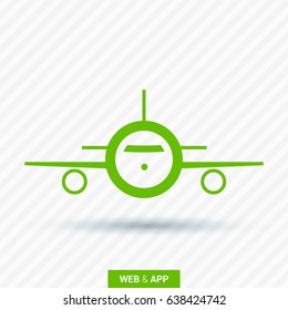 plane aircraft line vector icon