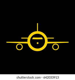 plane aircraft line vector icon