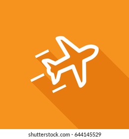 plane aircraft line vector icon