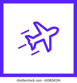 plane aircraft line vector icon