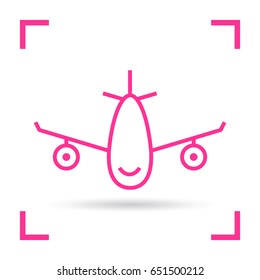 plane aircraft line vector icon