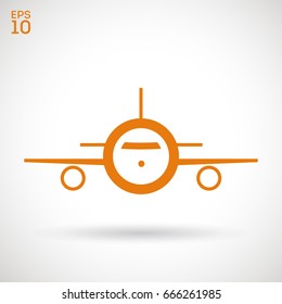 plane aircraft line vector icon