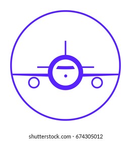 plane aircraft line vector icon