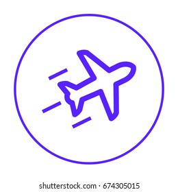 plane aircraft line vector icon