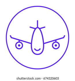 plane aircraft line vector icon