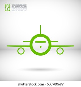 plane aircraft line vector icon