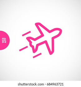 plane aircraft line vector icon
