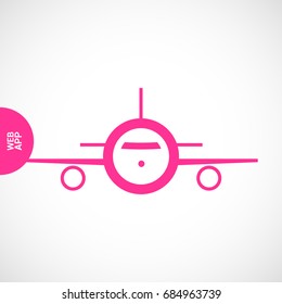 plane aircraft line vector icon