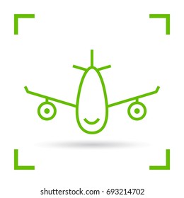 plane aircraft line vector icon
