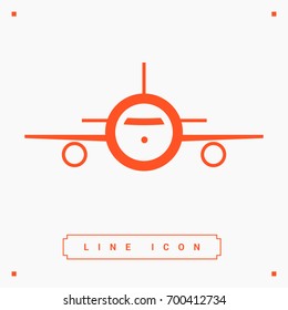 plane aircraft line vector icon
