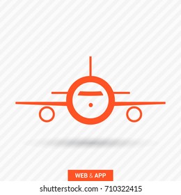 plane aircraft line vector icon