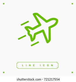 plane aircraft line vector icon