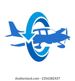 Plane Aircraft logo design vector