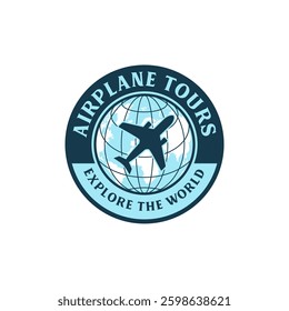 Plane Airplane Aviation Aircraft Club Badge logo