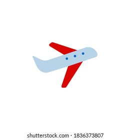 plane, airplane color icon. Simple sign, logo. 