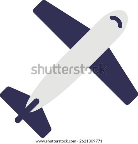 Plane Airplane Flight Icon Vector Flat Illustration