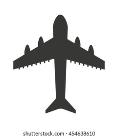 plane airplane flying icon vector isolated graphic