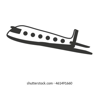 plane airplane flying icon vector isolated graphic