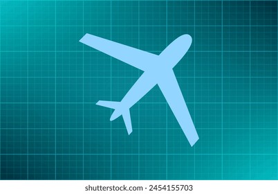 Flugzeug, Flugzeug-Symbol. Flaches Design.
