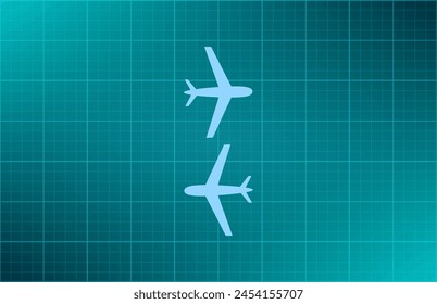 Plane, airplane icon. Flat design.