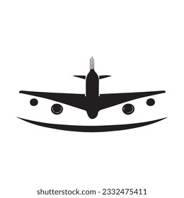 Plane, airplane icon vector on white backdrop.