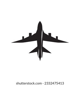 Plane, airplane icon vector on white backdrop.