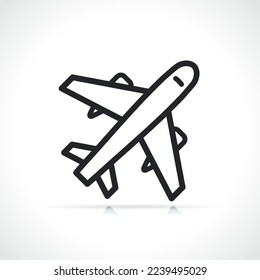 plane or airplane line icon