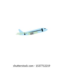 the plane or airplane, transportation vector, flight.