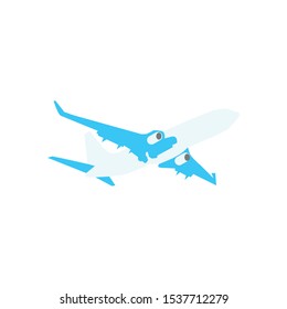 the plane or airplane, transportation vector, flight.
