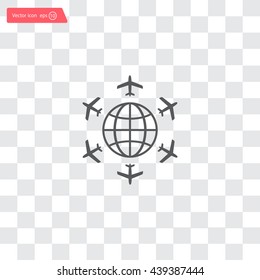 plane around the planet