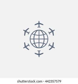 plane around the planet