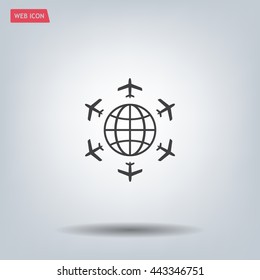 plane around the planet