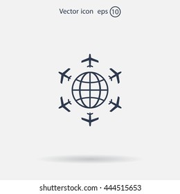 plane around the planet
