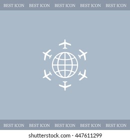 plane around the planet