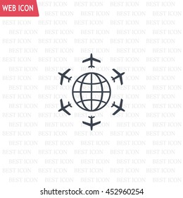 plane around the planet
