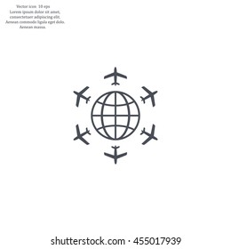 plane around the planet