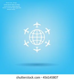 plane around the planet
