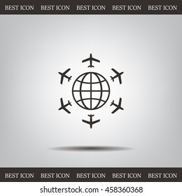 plane around the planet