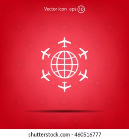plane around the planet