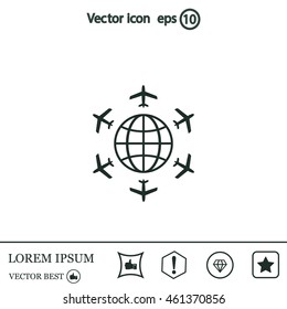 plane around the planet