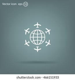 plane around the planet