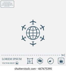 plane around the planet