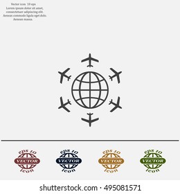 plane around the planet