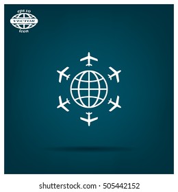 plane around the planet