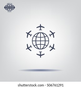 plane around the planet