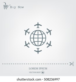 plane around the planet