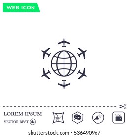 plane around the planet