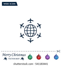 plane around the planet