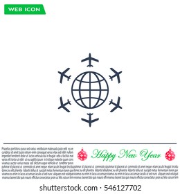 plane around the planet